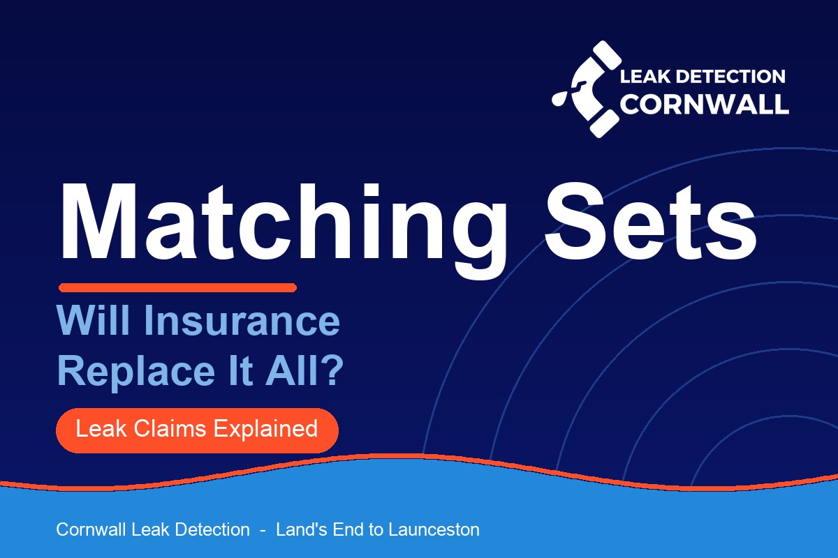 Matching set insurance cover and water leaks explained, Cornwall Leak Detection Specialists