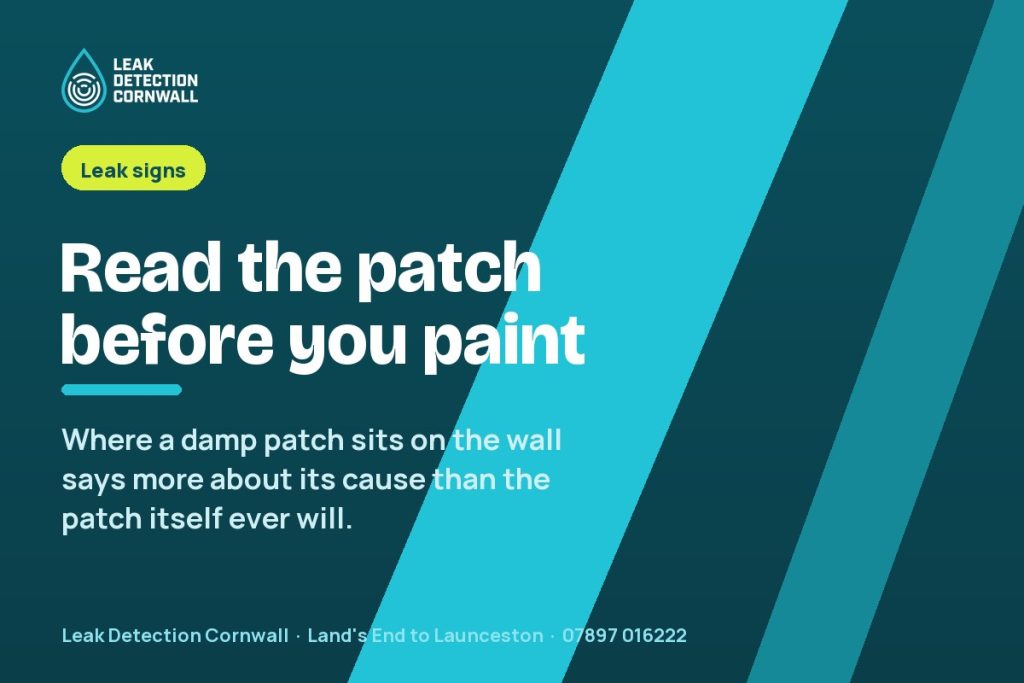 Damp Patch on the Wall That Will Not Dry Out | Leak Detection Cornwall