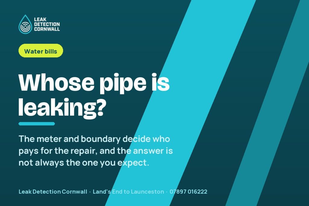 Leak Before or After the Meter? Who Pays for the Pipe in Cornwall | Leak Detection Cornwall